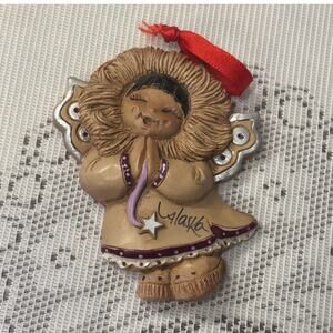 Eski Angels Eskimo Christmas Ornament Handcrafted Alaska Souvenir Inuit